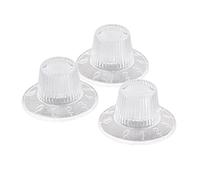 3 Pieces Guitar Amp Knob Skirted Knobs for Guitar Bass Control - Acrylic Material - Fits 6mm Shaft Pots Amplifiers