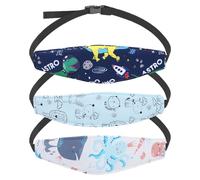 3 Pieces Head Holder Child Seat Car Adjustable Headband for Child Seats, Head Posture Child Seat Car Headrest Children, Headrest for Babies, Neck Support with Belt Protection for Safe Sleep in the Car