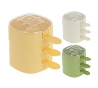 3 Pieces Ice Lolly Sticks Reusable, Ice Cream Moulds with Sticks, Ice Mold Ice Lolly Maker, 3 Layers Popsicle Mould Freezer Box, Novelty Stackable Ice Pop Moulds for Lollipop, Ice Lollies