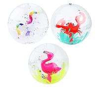 3 Pieces Inflatable Beach Ball 12 Inch Glitter Sequins Beach Balls for Adult Kids Pool Float Balls Inflatable Water Toys for Outdoor Activity Beach Swimming Pool Summer Hawaii Party