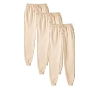 3 Pieces Joggers For Women Cuffed Ankles Sweatpants Elasticated High Waist Joggers Ladies Solid Color Drawstring Hiking Jogging Bottoms Baggy Tracksuit Bottoms With Pockets Travel Outdoor Streetwear