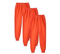 3 Pieces Joggers For Women Cuffed Ankles Sweatpants Elasticated High Waist Joggers Ladies Solid Color Drawstring Hiking Jogging Bottoms Baggy Tracksuit Bottoms With Pockets Travel Outdoor Streetwear