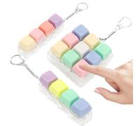 3 Pieces Keyboard Fidget Toy, Decompression Toys Keyboard Clicker Toy with Keychain for Adults to Relieve Stress and Pass Time (Style B)