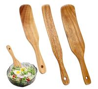 3 Pieces Kitchen Utensils Wooden Spatula Set, 9" & 11" Wood Sourdough Spatula Stirring Stick, Bread Sourdough Starter Spatula Scraper Tools for Jars Cooking Stirring Mixing Scraping Flipping (3Pcs)