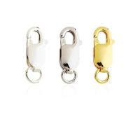 3 Pieces Lobster Clasp Set, S925 Silver Lobster Claw Clasp, Replacement Necklace Clasp, Jewelry Accessories, Suitable For Handmade Jewelry Production Such As Bracelets, Earrings (12Mm)