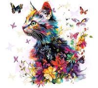 3 Pieces LuckyGGT Wallpaper Painted Cat Home Decorative Painting Cover Ugly Beautify Vitality Butterfly Background Wall Sticker 30 * 60cm2 Pieces