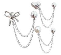 3 Pieces Magnetic Clothing Clip With Chain, Invisible Pant Leg Clips, Trouser Leg Fixing Clips, Fixing Magnet Pin for Jeans Trousers Hat Headscarf Scarf