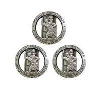 3 Pieces Metal Badge Clips, Car Visor Badge Clips, Multi-Purpose Badge Clips, Creative Round Badges, Fun Little Gift For Catholics.