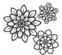 3 Pieces Metal Flowers Wall Decor, Metal Rustic Wall Art Decoration Farmhouse Wall Decorations Multiple Floral Hanging Decor for Bathroom Living Room Home Office Garden Kitchen (Black, Modern Style)