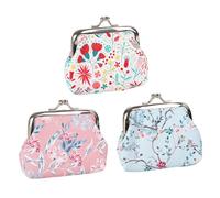 3 Pieces Mini Coin Wallet, Floral Print, Exquisite And Stylish, Multi-Function Storage Bag, Convenient Outdoor Travel, Coin Storage Container.