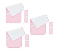 3 Pieces Nappy Changing Mat Non-Slip Liners, Soft Terry Waterproof Changing Mat, Quilted Absorbent Bassinet Washable, 14 Inch x 27 Inches Reusable Changing Mat Protector