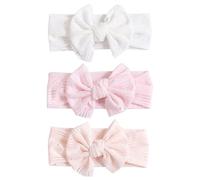 3 Pieces of Baby Lace Headbands, Children's Hair Accessories, Elastic Hairbands, Soft and Thin Hairbands, Children's Bow Hair Accessories