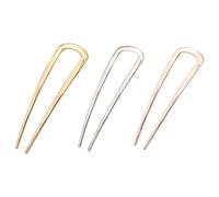 3 Pieces Of Double Hairpin Hairpins, U-Shaped Hairpins, Women'S French Hairpins, Large Fashion Hairpins, Alloy Women'S Hairpins