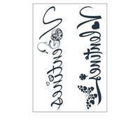 3 Pieces Of English Sentence Herbal Semi-Permanent Juice Tattoo Stickers Sweat-Proof And Waterproof