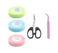 3 Pieces Of Eyelash Tape, 1 Piece Of Pink Tweezers, 1 Piece Of Metal Scissors, Eye Shadow Makeup Tape, Eyelash Extension Tape, Eye Shadow Tape For Eye Makeup