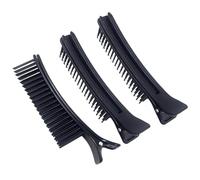 3 Pieces Of Hair Clips With Comb Teeth, Creative Design Hair Clips, Hairdressing Aids, Hairdressing Accessories, Plastic Hair Clips