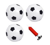 3 Pieces Of Inflatable Football, 1 Piece Of Pump, Mini Light Football, Inflatable Soft Football, Children'S Sports Football, Boys Football Gift, Suitable For Indoor And Outdoor