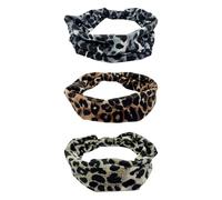 3 Pieces Of Leopard Print Wide Hairband, Personalized And Fashionable, Women'S Multi-Function Headband, Yoga Sports Sweat-Absorbing Elastic Headdress, Fixed Hairstyle Decoration.