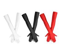 3 Pieces Of Long Elbow Satin Gloves, Dinner Dress Accessories, Women'S Dress Accessories, Party Performance Supplies.