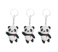 3 Pieces of Panda Keychain, Cute Cartoon Three-Dimensional Pendant, Exquisite Backpack Decoration, Mobile Phone Key Anti-Lost, Practical Commemorative Gift.