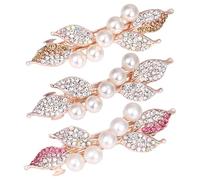 3 Pieces Of Pearl Rhinestone Hairpin, Fashionable Hair Accessories, Hairstyle Embellishment Tools, Ele Styling Accessories, Suitable For Daily, Banquet, And Wedding Wear.