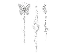 3 Pieces Of Pisces Tattoo Stickers Waterproof And Long-Lasting Juice Semi-Permanent Herbal Tattoo