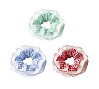 3 Pieces Of Plaid Hair Ties, Elastic Hair Ropes, Women'S Fashion Hair Accessories, Low Ponytail Fixed Hair Ties, Creative Fashion Headwear, Hair Decoration Rings