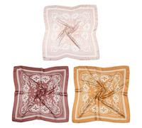 3 Pieces Of Retro Patterned Square Scarf, Square Scarf, Satin Square Scarf, Ele Decorative Scarf, Clothing Accessories.