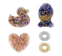 3 Pieces of Silicone Picking Pads, 2 Pieces of Finger Massager Silicone Picking Pads, Duck Stress Relief Toys, Love Picking Pads, Creative Toys