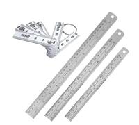 3 Pieces of Steel Rulers and 1 Piece of Plastic Folding Ruler, Drawing Tools, Drafting Ruler, Office Supplies, Teaching Ruler, Engineering Ruler