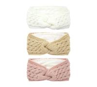 3 Pieces Of Thick Knitted Headbands, Plus Velvet Lining To Keep Warm, Retro Twist Pattern, Integrated Ear Protection And Windproof, Winter Outdoor Sports Equipment.