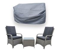 3 Pieces Outdoor Rattan Bistro Set, Outdoor Dining Set For 2 With Soft Cushioned And Waterproof Cover