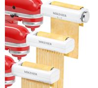 3 Pieces Pasta Maker Attachment for All Kitchenaid Stand Mixers | 3-Piece Noodle Maker Set with Pasta Roller, Fettuccine & Spaghetti Cutters, Pasta Attachments Accessories with Cleaning Brush