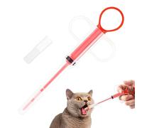 3 Pieces Pet Pill Shooter for Dogs Cats,Soft Silicone Tip Medication Dispenser,Safe Reusable Pet Pill Gun,Pill Feeding Tool for Tablets Capsules (Red)