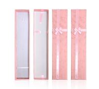 3 Pieces Pink Rectangular Gift Box, Women'S Long Bracelet Box, Exquisite Jewelry Storage Box, Bow Necklace Gift Box, Small Jewelry Gift Box