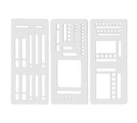 3 Pieces Planner Stencil for Journal, Planner Stencils Templates for Dot Grid Journals, Drawing Stencil for Crafts Diary Lists Dotted Scrapbook Stamps Planning Banners Scrapbooking