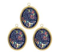 3 Pieces Practical Sturdy Steel Sunflowers Pendant Accessory For Women Featuring Enameled Tarot Card Crescents Star Charm Star Necklace