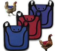 3 Pieces Premium Chicken Saddles with Adjustable Straps - Outdoor Hen Saddles - Chicken Sweater Aprons - Hen Saddle Sweater Clothes - Birds Feather Protector for Back and Sides - Suitable for 5-7.6lbs