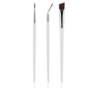 3 Pieces Professional Angled Eyeliners Brush Set With Soft Synthetic Fibers Great For Achieving Precise Eye Makeup Styles
