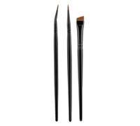 3 Pieces Professional Angled Eyeliners Brush Set With Soft Synthetic Fibers Great For Achieving Precise Eye