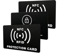 3 Pieces RFID Blocking Card Holder, Credit Card Protector, NFC Blocker for Contactless Cards - Black, 5.5*8.5cm