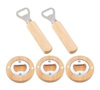 3 Pieces Round Bottle Openers and 2 Pieces Long Handle Can Openers, Bottle Opening Tools, Creative Home Bottle Openers, Portable Bottle Openers