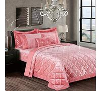 3 Pieces Santiago Bedspread Comforters Bedding Set Bed Throw With 2 Pillow Shams (Santiago-B/S-Blush Pink, King)