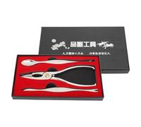3 Pieces Seafood Tools Set, Stainless Steel Lobster Crab Leg Cracker, Nut Cracker Seafood Spoon Fork Set with Ergonomic Handle, Compact and Light for Kitchen Dining Party