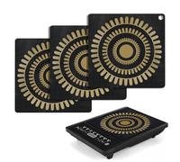 3 pieces Silicone Mat for Induction Cooktop, 9.4 inch Induction Cooktop Mat, Thermochromic Silicone Induction Cooktop Protector (9.8 inch)