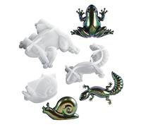 3 Pieces Silicone Snail Lizard Frog Resin Casting Mold, Crystal Jewelry Pendant Epoxy Molds Art Craft DIY Tool Agate Amber Making Mould Home Decor Ornament Handmade Gift