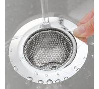 3 Pieces Sink Strainer Kitchen Sink Hair Strainer Shower Sink Strainer Stainless Steel Outer Diameter 7.3 cm Inner Diameter 4.4 cm Depth 1.6 cm