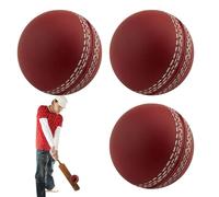 3 Pieces Soft Practice Crickets Balls, Crickets Balls For Training, Rubber Crickets Ball With Core & Stitched Seam, Practice & Excellent Bounce Skills Soft Foam Rubber Crickets Ball