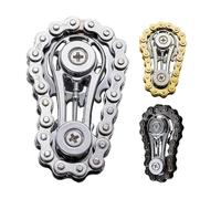 3 Pieces Spinner Cycle Chain Fidget Gear,Cool Fidget Bike Chain Hand Roller,Metal Fingertip Sensory Toy for Adult Kid, Cool Stuff