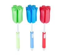 3 Pieces Sponge Cleaning Brush, Kitchen Cleaning Accessories, Baby Bottle Brush, Retractable Bottle Brush, Long Handle Sponge Brush for Wine Glasses, Mugs, Thermos Bottles (3 Colors)